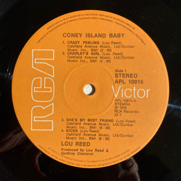 Lou Reed : Coney Island Baby (LP, Album)