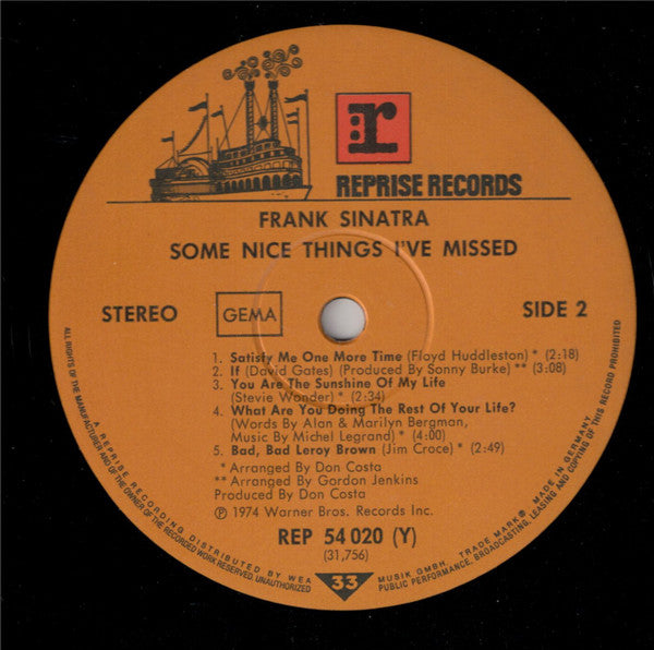 Frank Sinatra : Some Nice Things I've Missed (LP, Album, RE, 180)