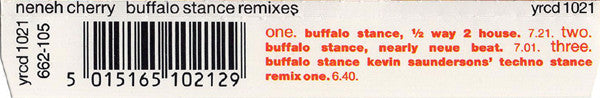 Neneh Cherry : Buffalo Stance (Remixes) (CD, Single)