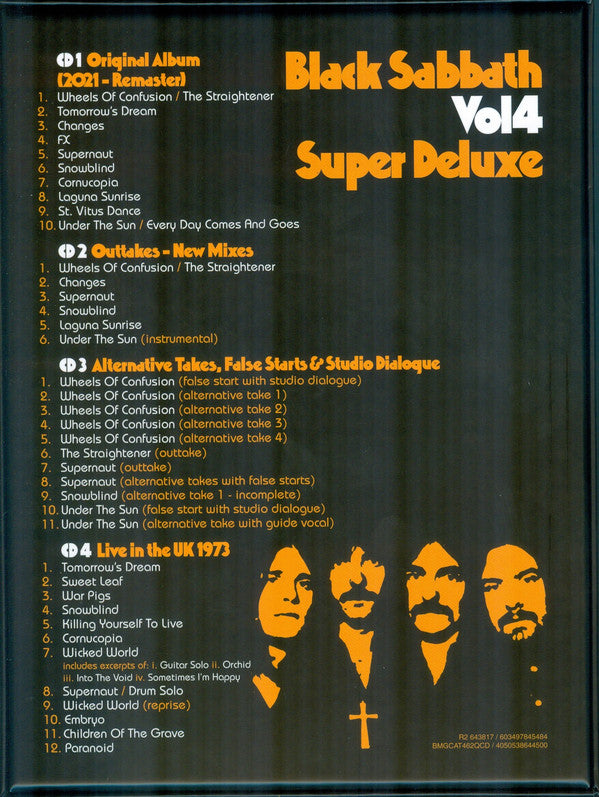 Black Sabbath : Black Sabbath Vol 4 Super Deluxe (4xCD, Album, Dlx, RE, RM + Box, Dlx)