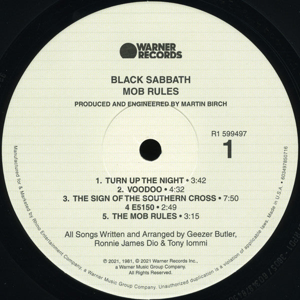 Black Sabbath : Mob Rules (LP, Album, RE, RM + LP)