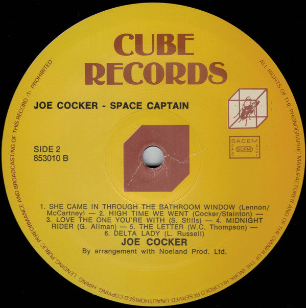 Joe Cocker : Space Captain - Live In Concert (LP, Comp)