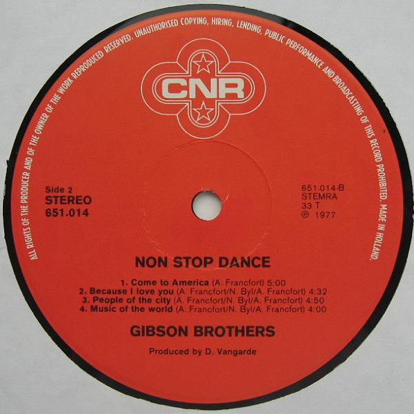 Gibson Brothers : Non-Stop Dance/Come To America (LP, Album)