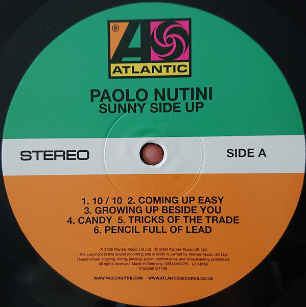 Paolo Nutini : Sunny Side Up (LP, Album, RE)