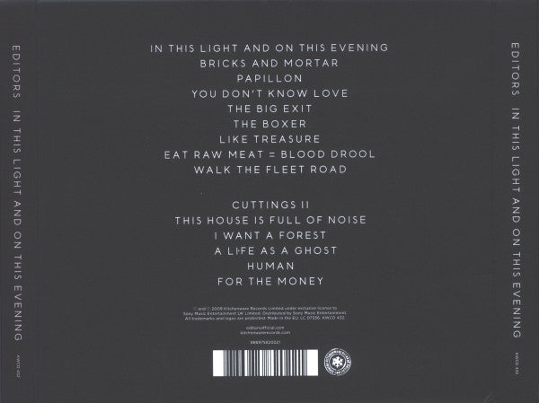 Editors : In This Light And On This Evening (2xCD, Album, Ltd)