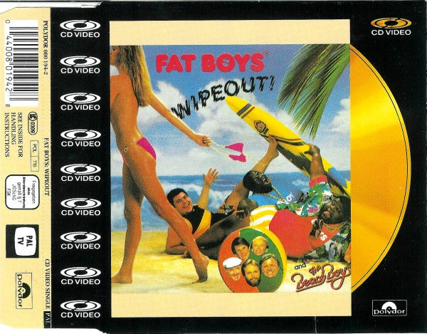 Fat Boys And The Beach Boys : Wipeout! (CDV, 5", Single, PAL)