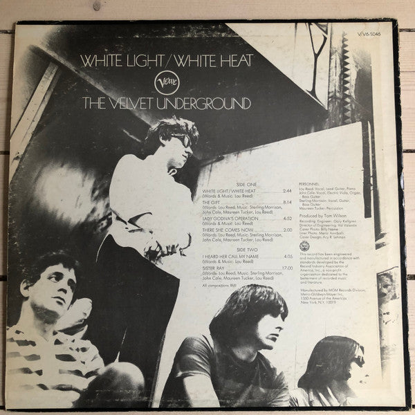 The Velvet Underground : White Light/White Heat (LP, Album, RP, Wes)