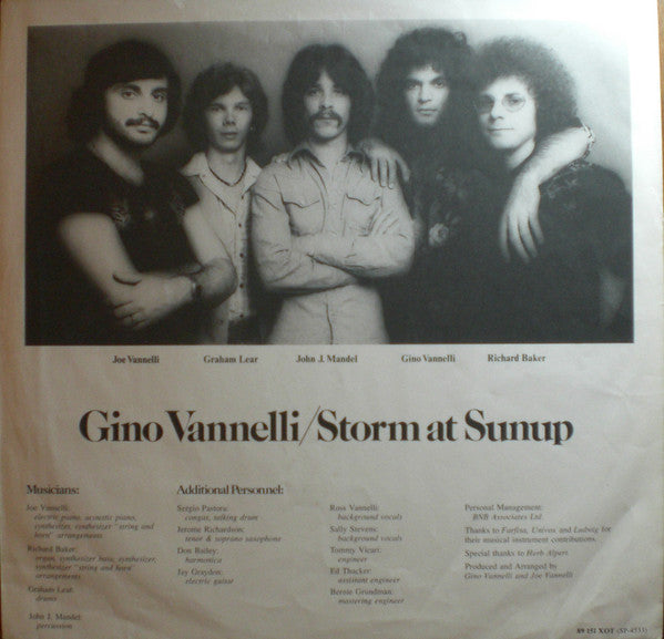Gino Vannelli : Storm At Sunup (LP, Album)