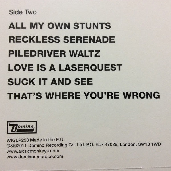 Arctic Monkeys : Suck It And See (LP, Album, RP)