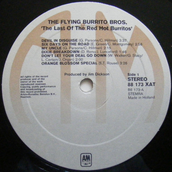 The Flying Burrito Bros : The Last Of The Red Hot Burritos (LP, Album, RE)