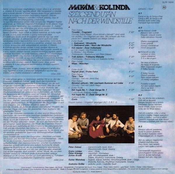 Makám & Kolinda : Szélcsend Után (LP, Album)