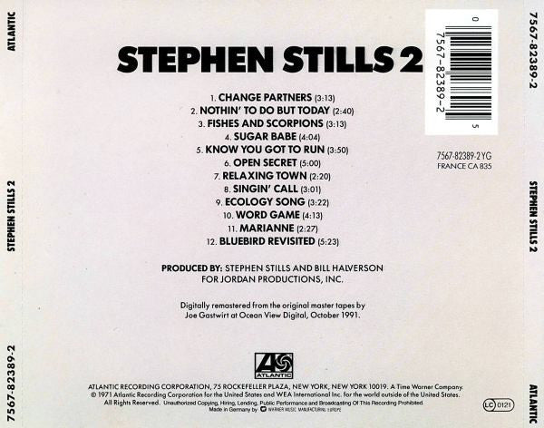 Stephen Stills : Stephen Stills 2 (CD, Album, RE, RM)