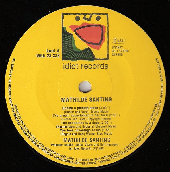 Mathilde Santing : Mathilde Santing (10", MiniAlbum)