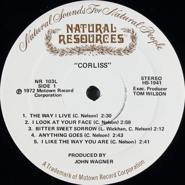 Corliss Nelson : Corliss (LP, Album, Sup)