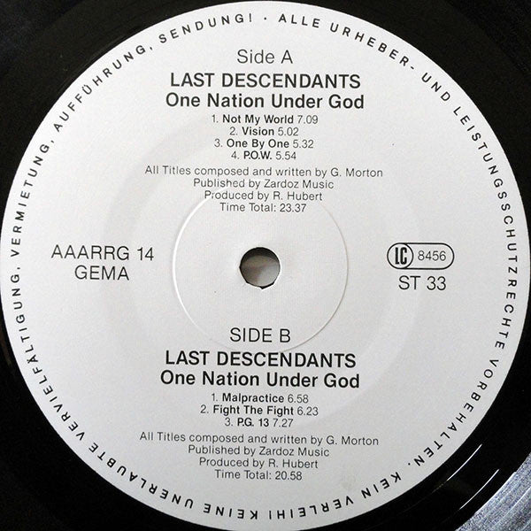 Last Descendants : One Nation Under God (LP, Album)
