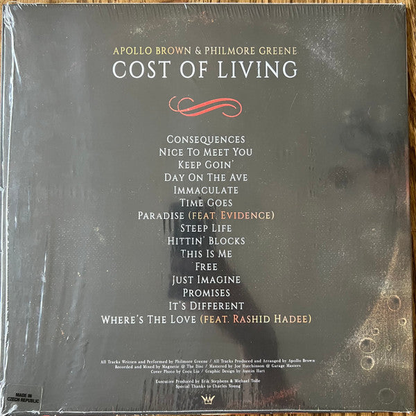 Apollo Brown & Philmore Greene : Cost Of Living (LP, Album, Gre)