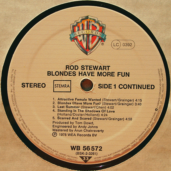 Rod Stewart : Blondes Have More Fun (LP, Album, Gat)