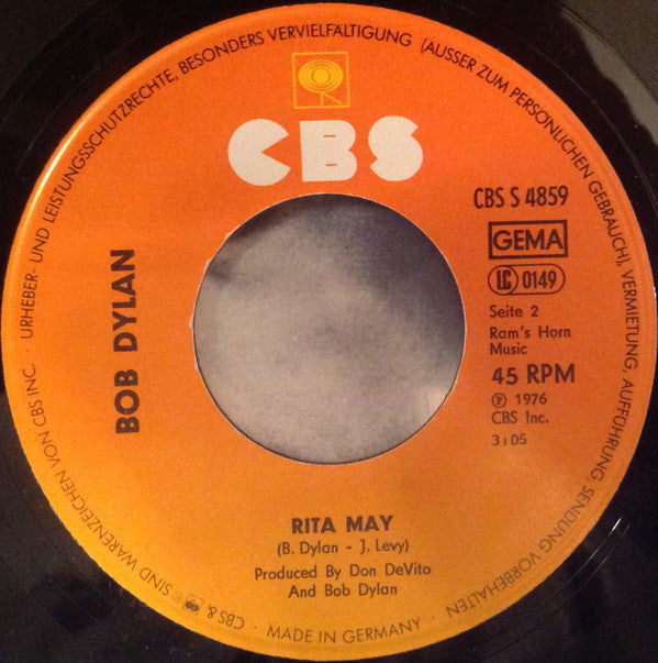 Bob Dylan : Stuck Inside Of Mobile With The Memphis Blues Again / Rita May (7", Single)