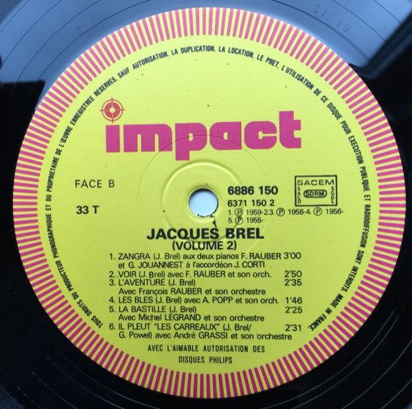 Jacques Brel - Volume 2 (LP Tweedehands) - Discords.nl