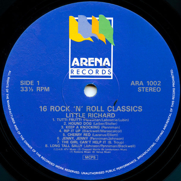Little Richard : 16 Rock 'N Roll Classics (LP, Comp)