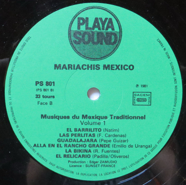 Mariachis Mexico* : Musiques De Mexique Traditionel Volume 1 (LP)