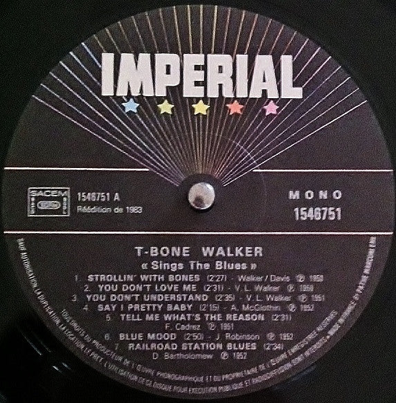 T-Bone Walker : Sings The Blues (LP, Mono, RE)