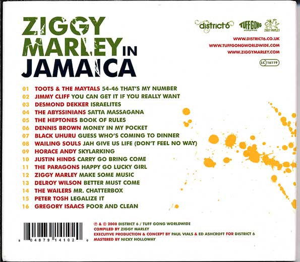 Various : Ziggy Marley In Jamaica (CD, Comp)