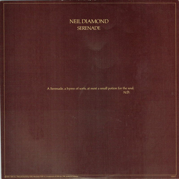 Neil Diamond : Serenade (LP, Album)