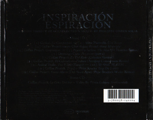 Gotan Project : Inspiración - Espiración (A Gotan Project DJ Set) (CD, Mixed + CD, Enh)