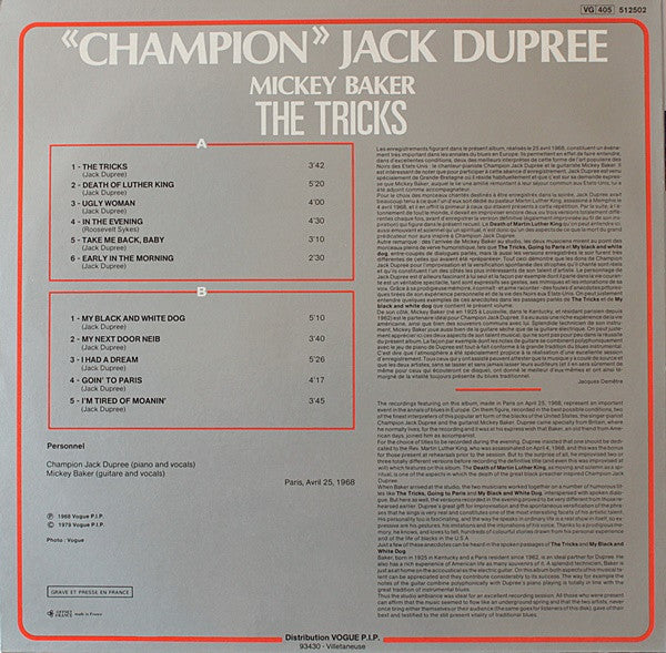 "Champion" Jack Dupree* / Mickey Baker : The Tricks (LP, Album, RE)