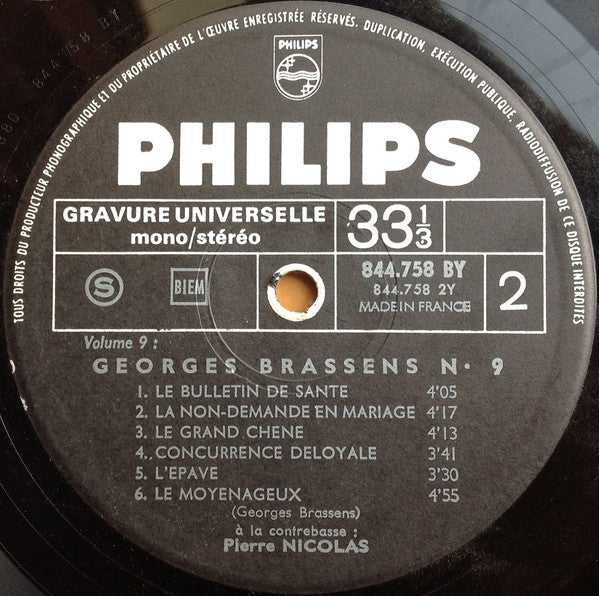 Georges Brassens : IX (LP, Album, Ⓢ)