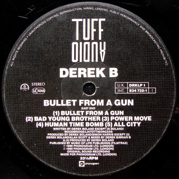 Derek B : Bullet From A Gun (LP, Album)