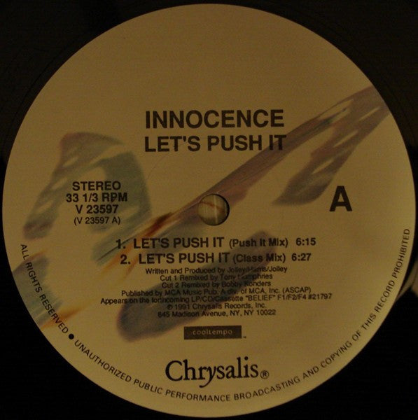Innocence : Let's Push It (12")