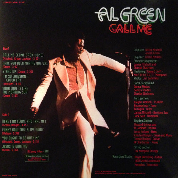 Al Green : Call Me (LP, Album, RE, 180)