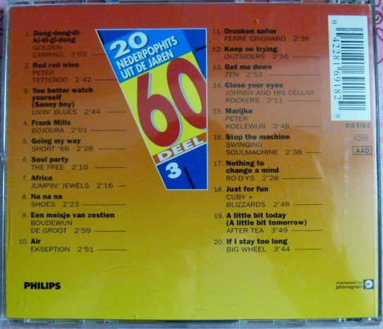 Various : 20 Nederpophits Uit De Jaren 60 Deel 3 (CD, Comp, RE, RM)