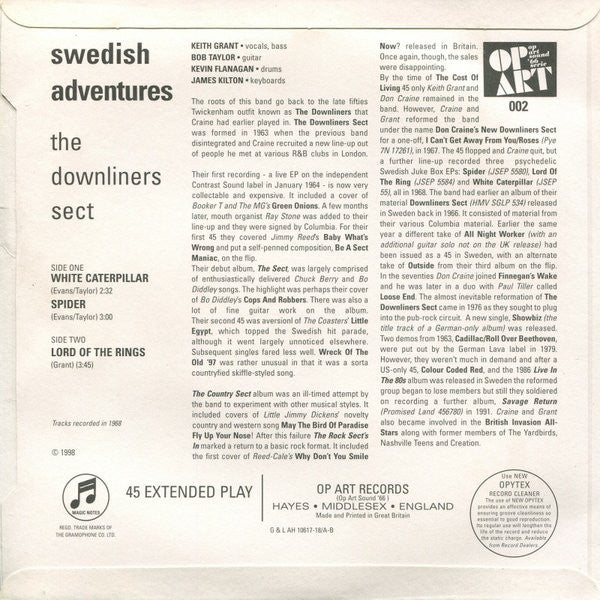 The Downliners Sect* : Swedish Adventures (7", EP, Comp, Unofficial, Yel)