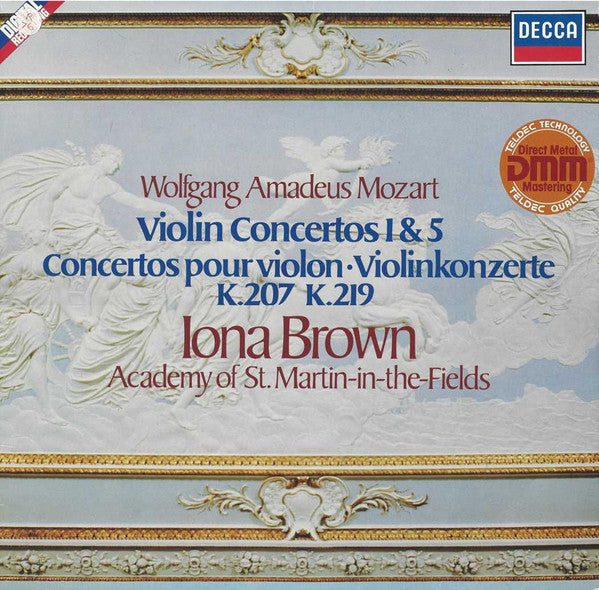 Wolfgang Amadeus Mozart, Iona Brown, The Academy Of St. Martin-in-the-Fields : Violin Concertos 1 & 5 (LP, Dir)