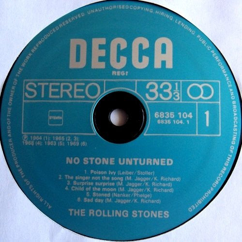 The Rolling Stones : No Stone Unturned (LP, Comp, RE)