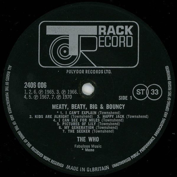 The Who : Meaty, Beaty, Big & Bouncy (LP, Comp, Mono, Gat)