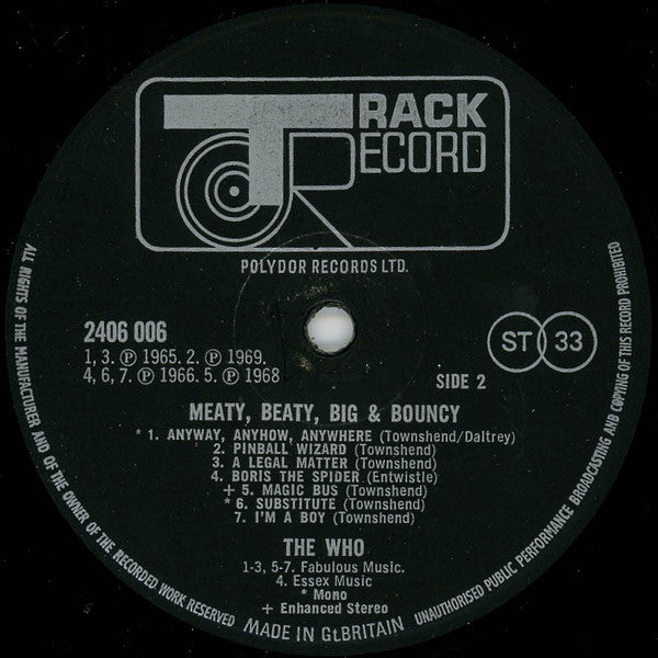 The Who : Meaty, Beaty, Big & Bouncy (LP, Comp, Mono, Gat)