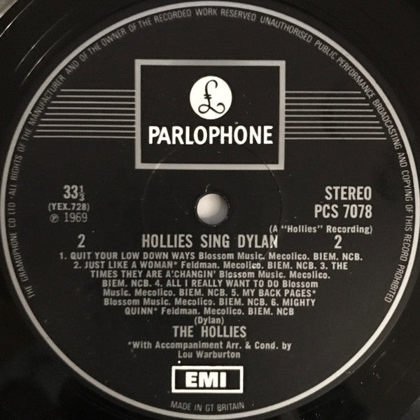 The Hollies : Hollies Sing Dylan (LP, Album)