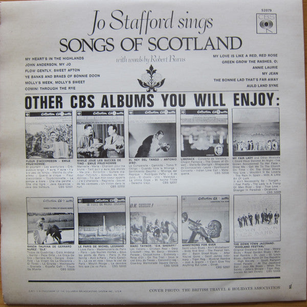 Jo Stafford : Jo Stafford Sings Songs Of Scotland (LP, Album, Mono, RE)