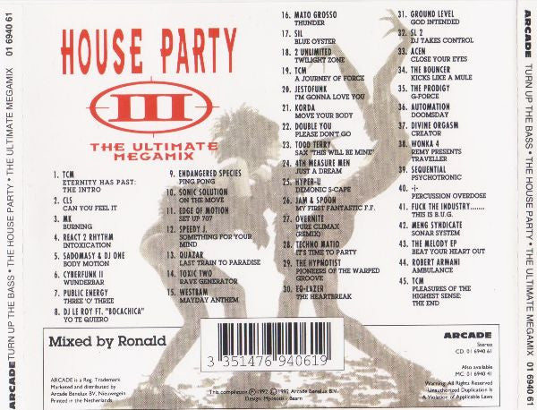 Various : House Party III - The Ultimate Megamix (CD, Mixed)