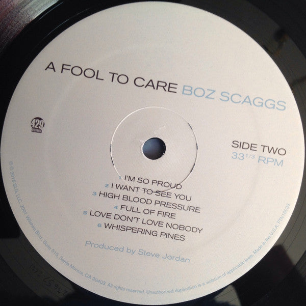 Boz Scaggs : A Fool To Care (LP, Album)
