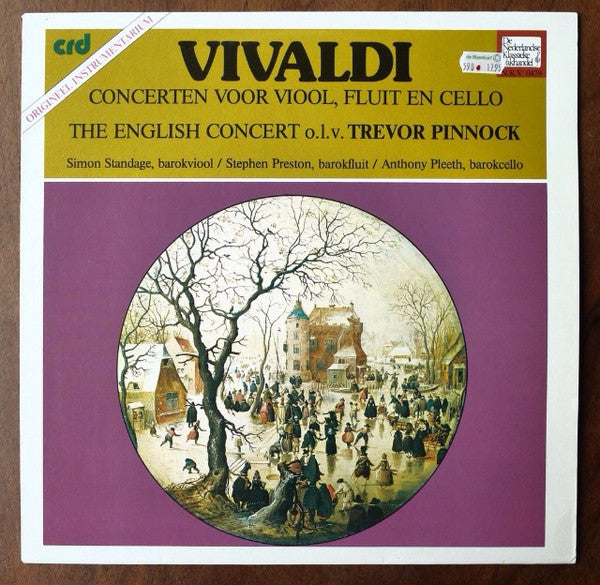 Antonio Vivaldi - English Concert O.l.v. Trevor Pinnock / Simon Standage / Stephen Preston / Anthony Pleeth : Concerten Voor Viool, Fluit En Cello (LP, Promo)