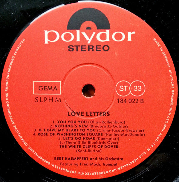 Bert Kaempfert & His Orchestra : Love Letters (LP, Album)