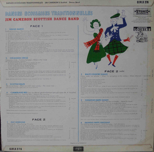 Jim Cameron's Scottish Dance Band : Danses Ecossaises Traditionnelles (LP, Album)