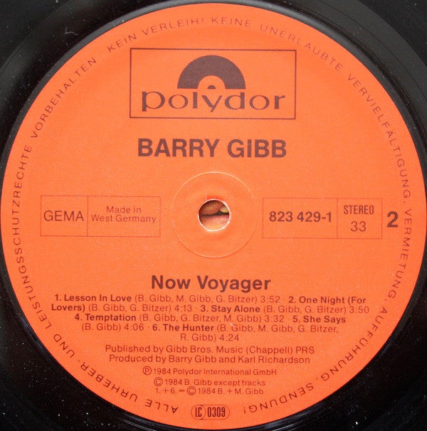 Barry Gibb - Now Voyager (LP Tweedehands) - Discords.nl