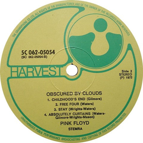 Pink Floyd : Obscured By Clouds (LP, Album)