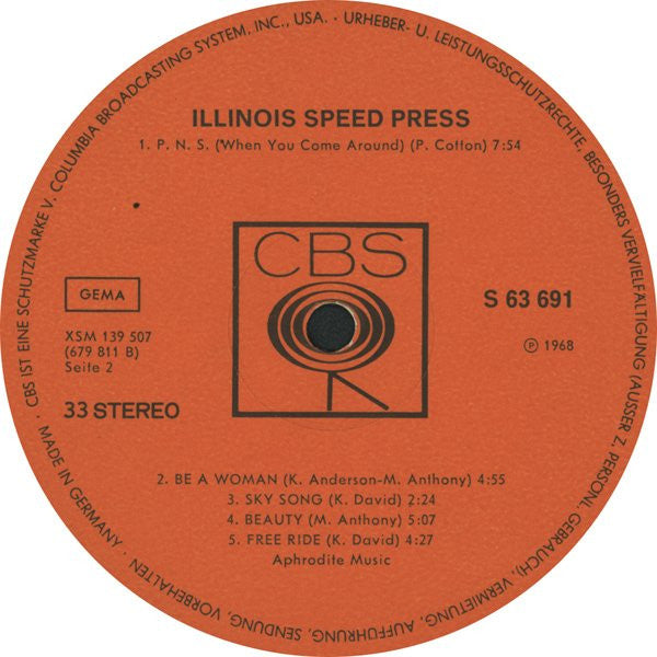 Illinois Speed Press - The Illinois Speed Press (LP Tweedehands) - Discords.nl